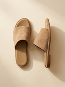 MACARIA BEIGE SUEDE - MULE