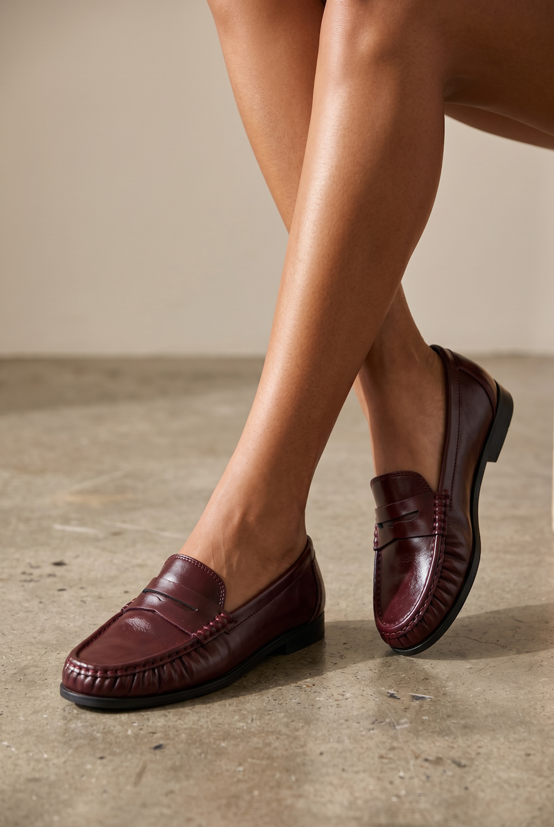 MOCASSIN MAELYS BORDEAUX - POTI PATI BY ANDRE