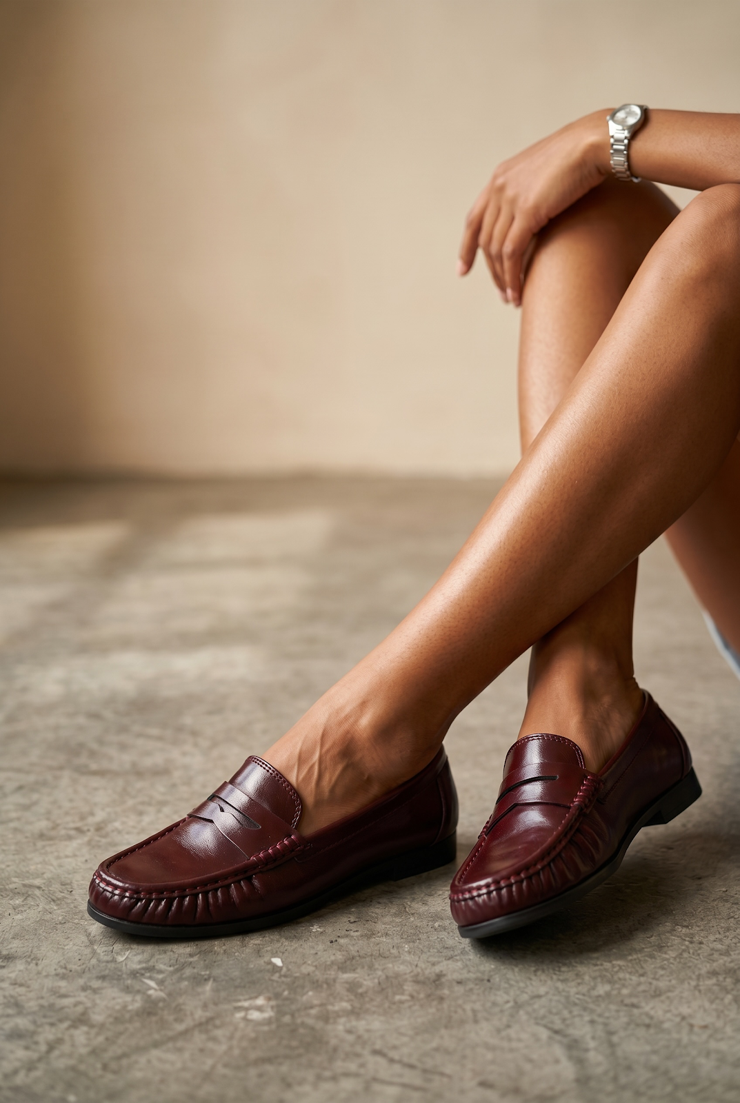 MOCASSIN MAELYS BORDEAUX - POTI PATI BY ANDRE