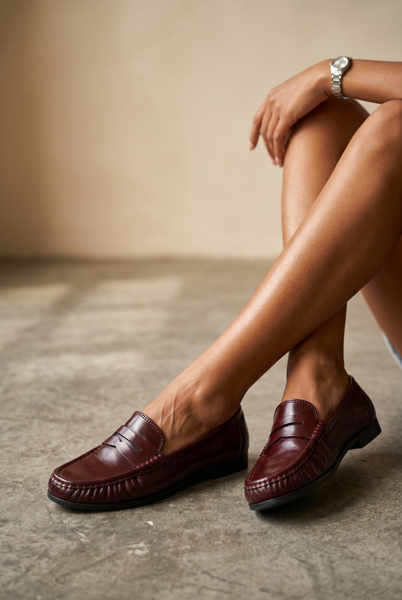MOCASSIN MAELYS BORDEAUX - POTI PATI BY ANDRE