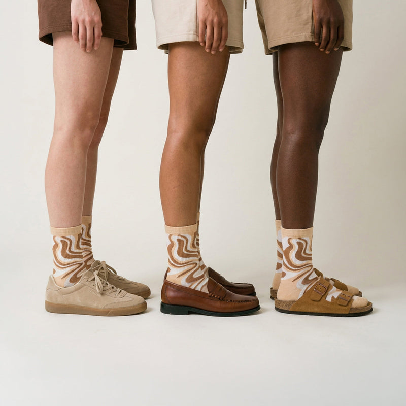 Chaussettes Marbre - Taupe