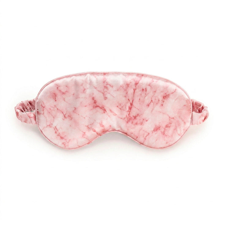Masque de nuit en soie - Ysia Marbre rose - 8.5 x 20.5 cm - MASQUE DE NUIT