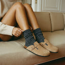 Chaussettes en laine Mélange - Bleu gris