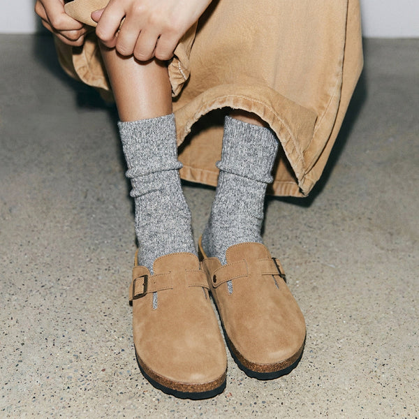 Chaussettes en laine Mélange - Gris clair