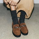 Chaussettes en laine Mélange - Gris foncé