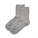 Chaussettes en laine Mélange - Gris orange