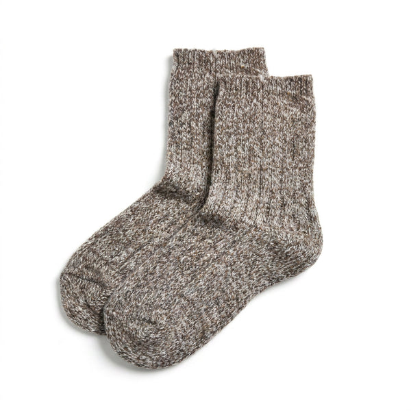 Chaussettes en laine Mélange - Marron
