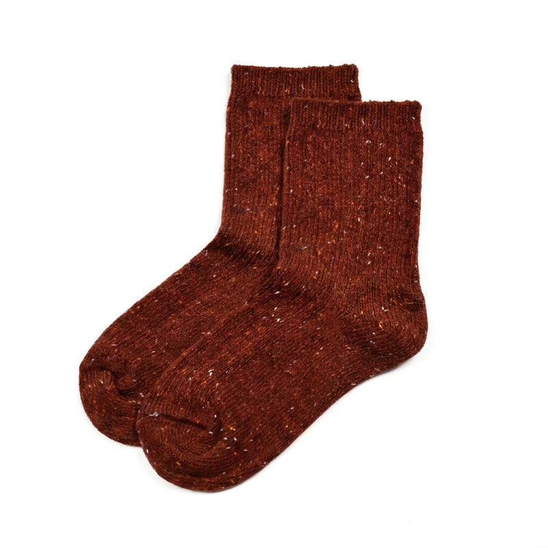 Chaussettes en laine Mélange - Terracotta