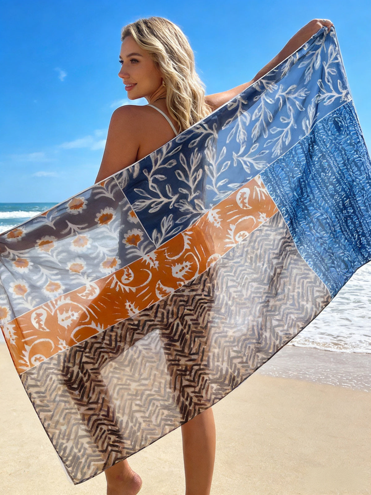 MIRAGE BLEU / ORANGE - TU - PAREO