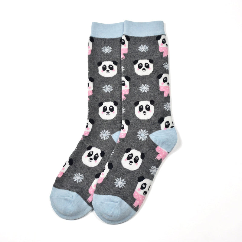 Longues chaussettes Panda - Gris foncé