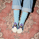 Longues chaussettes Petit pingouin - Bleu