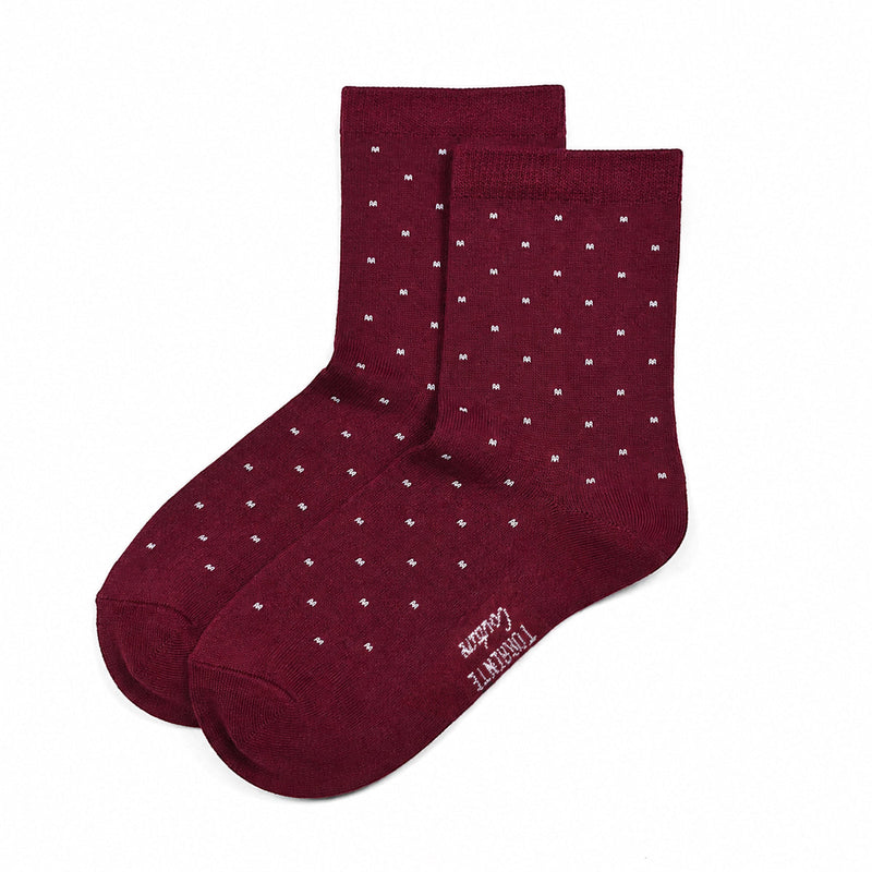 Chaussettes Pointillés - Bordeaux