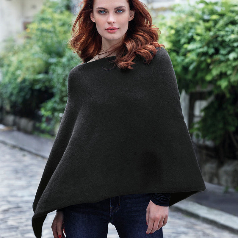 Poncho cachemire - Noir - CXL by Christian Lacroix Maison