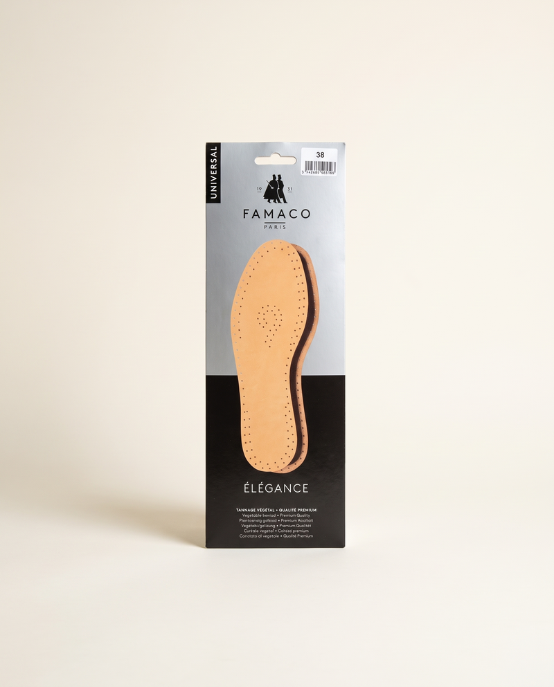 Semelle Élégance cuir et latex Famaco, packshot sur fond clair