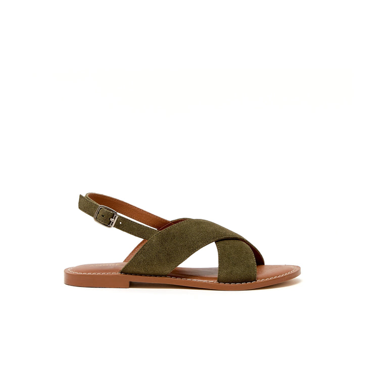 SERINGATANE KAKI SUEDE - SANDALE