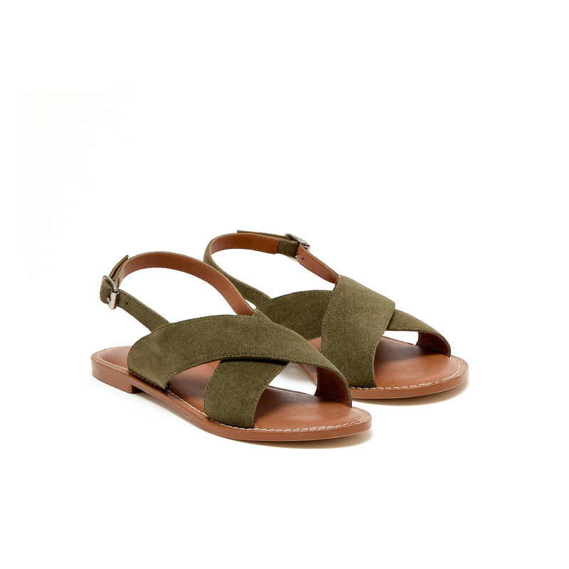 SERINGATANE KAKI SUEDE - SANDALE