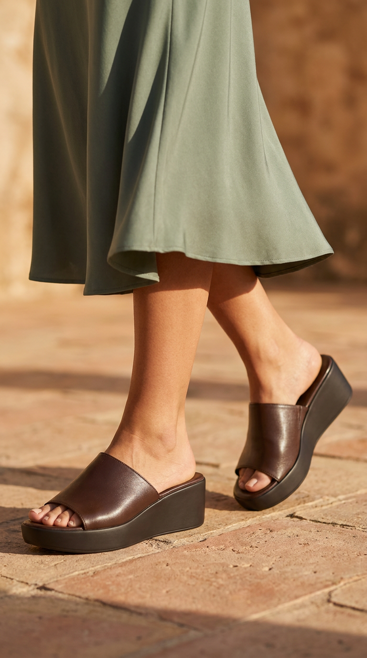 SIGRID marron mule portée - André