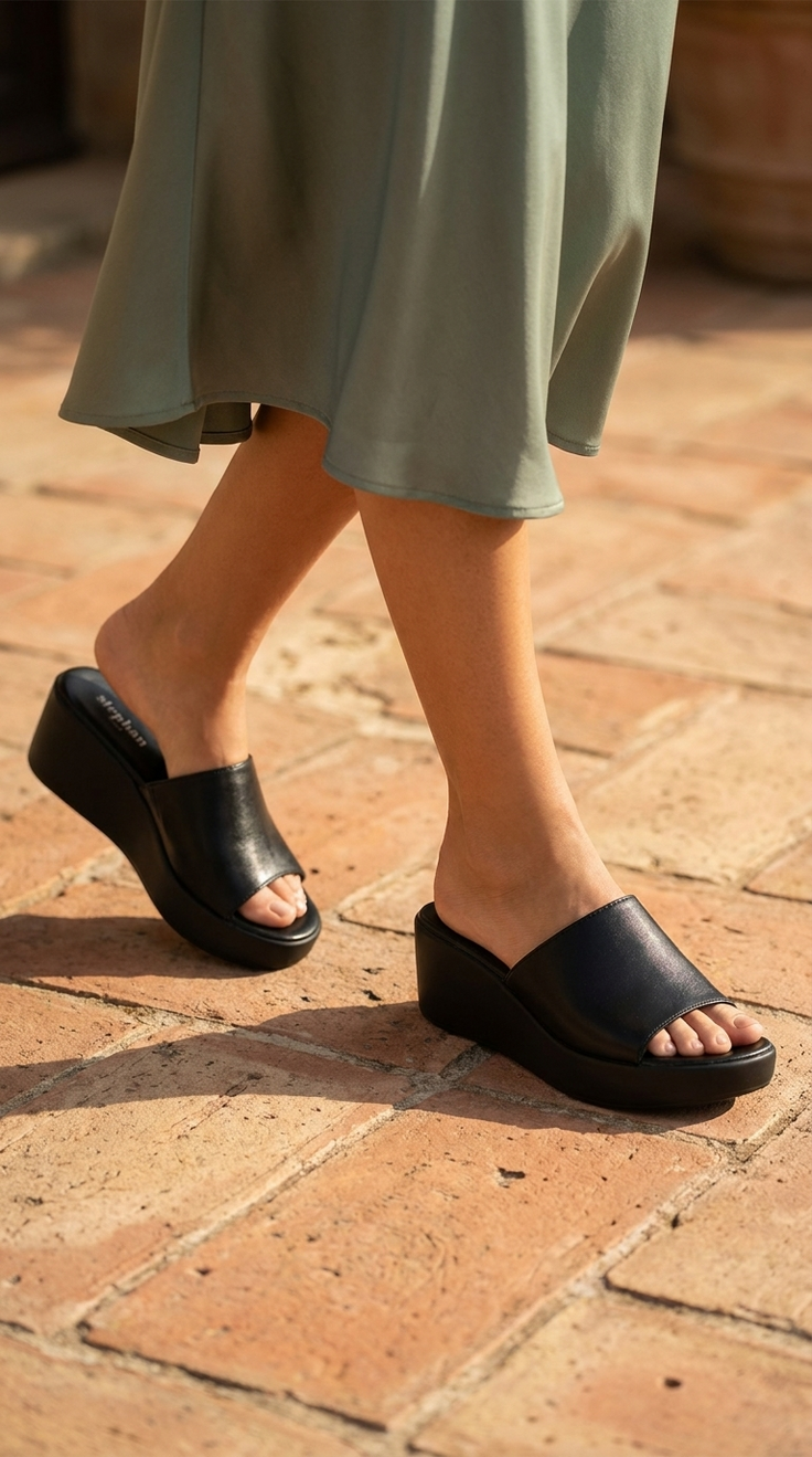 SIGRID noir mule portée - André