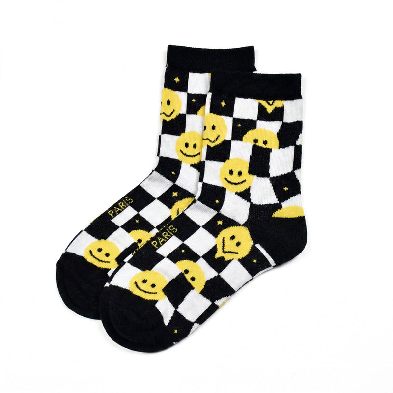 Chaussettes Smiley - Noir / Jaune