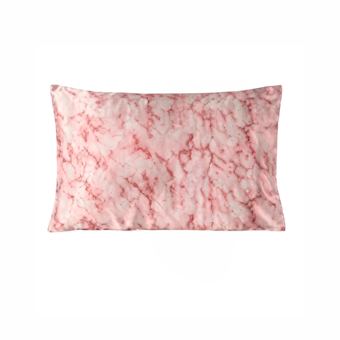 Taie d'oreiller en soie - Lunéia Marbre rose