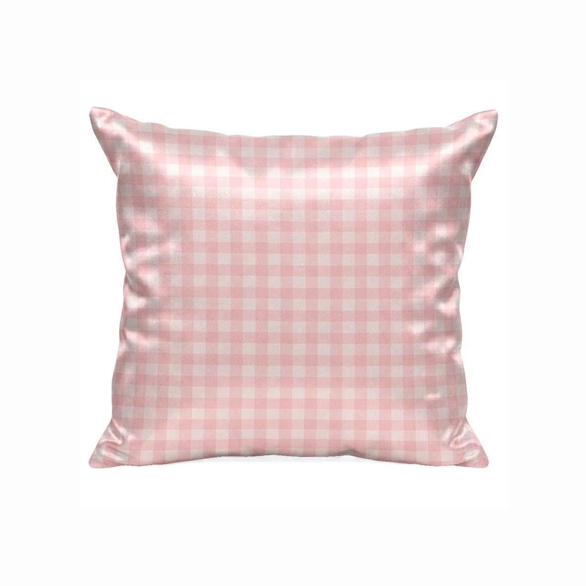 Taie d'oreiller en soie - Lunéia Rose vichy