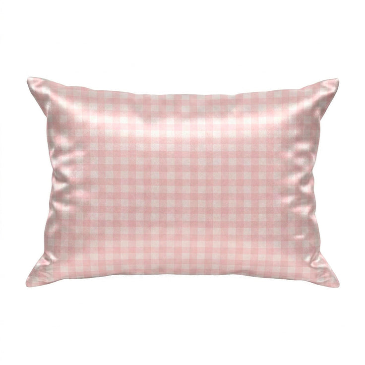 Taie d’oreiller en soie - Lunéia Rose vichy - TAIES