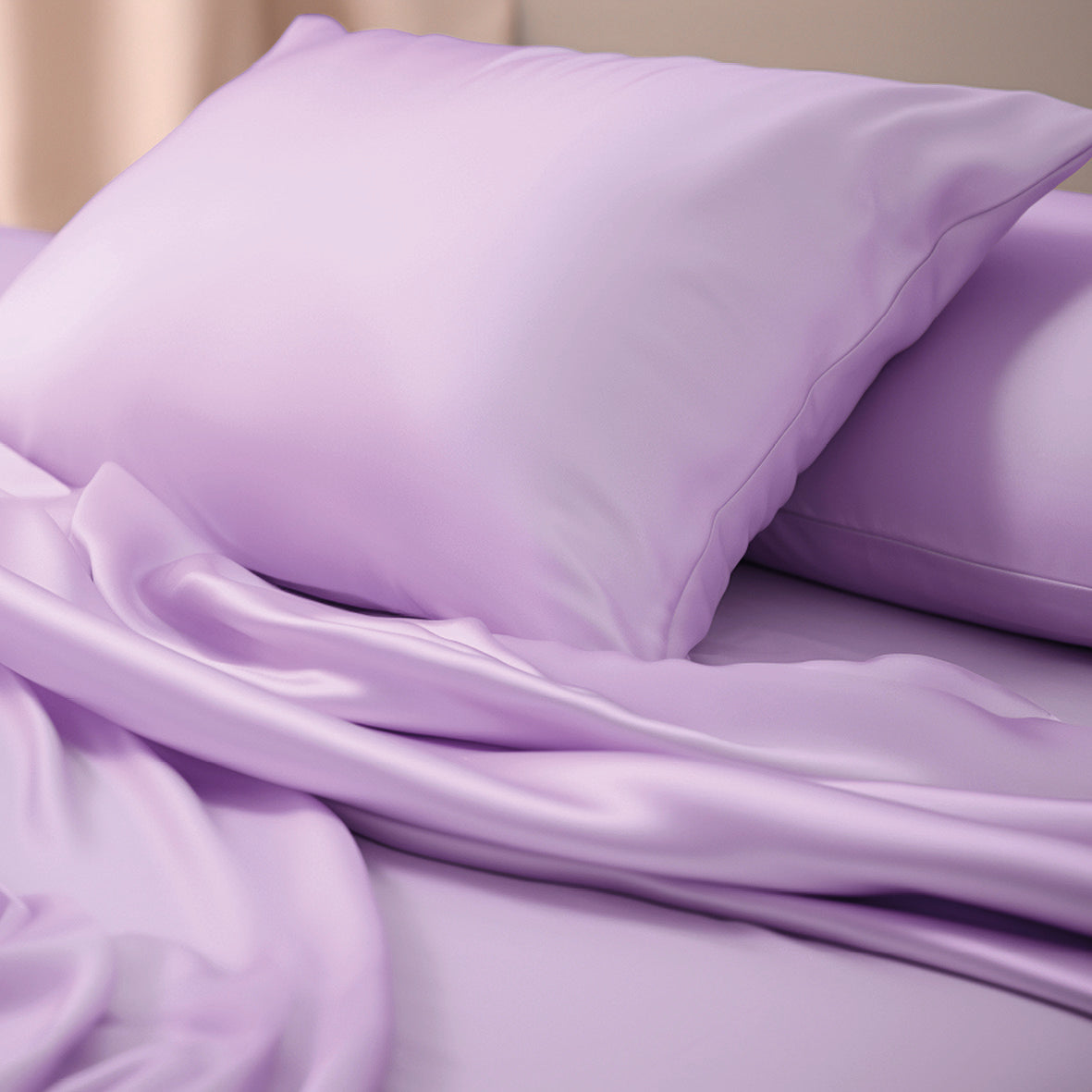 Taie d'oreiller en soie - Nuit de soie Violet - 63 x 63 cm