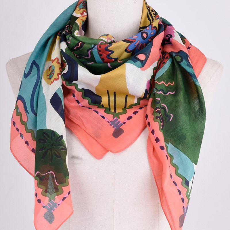 FOULARD EUPHORIA VERT FONCE - André