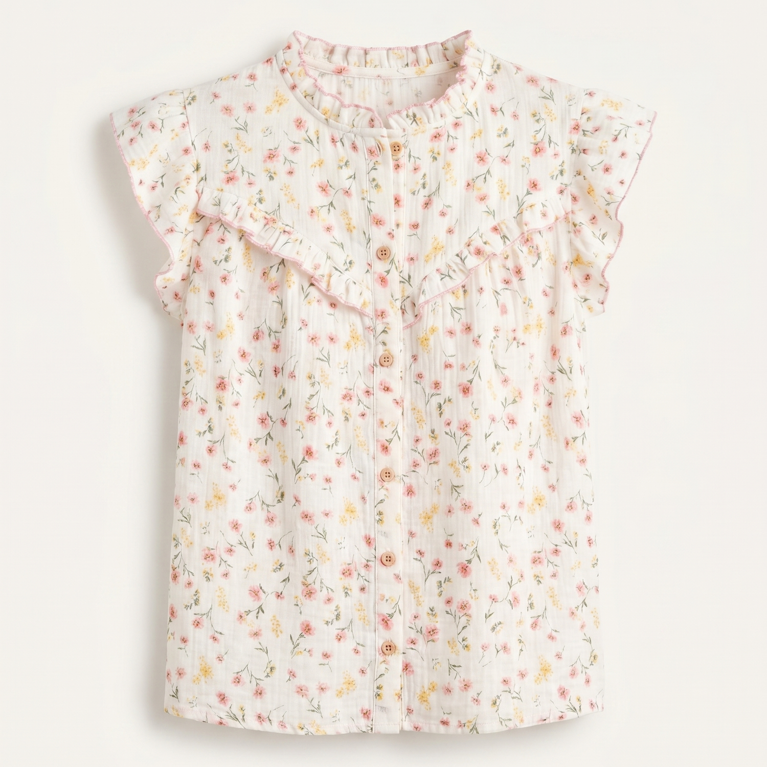 TILDE BLANC/ROSE - BLOUSE