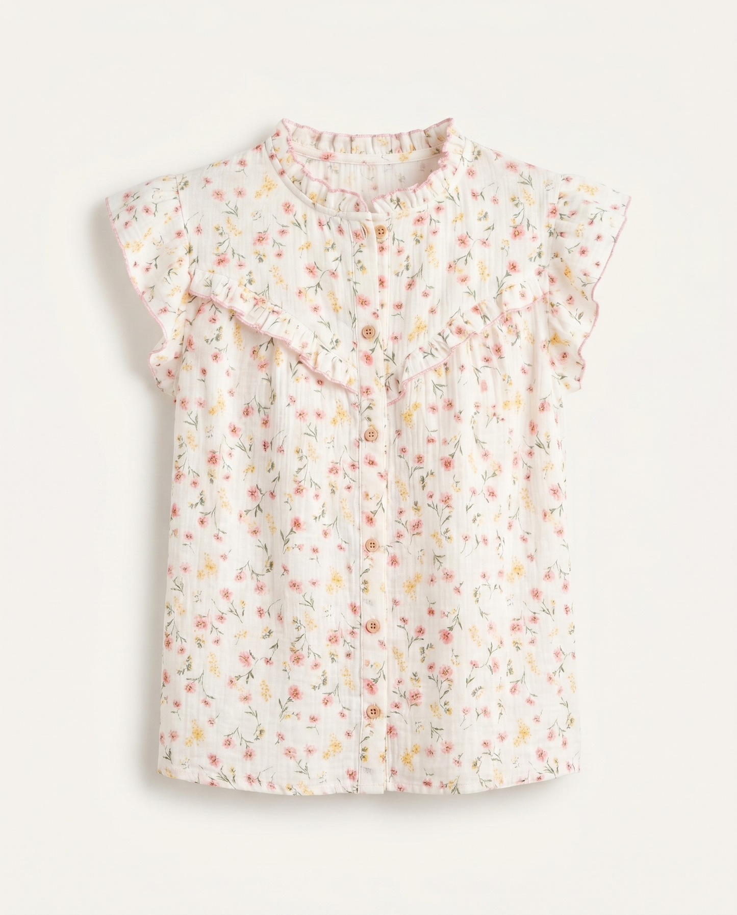 TILDE BLANC/ROSE - BLOUSE