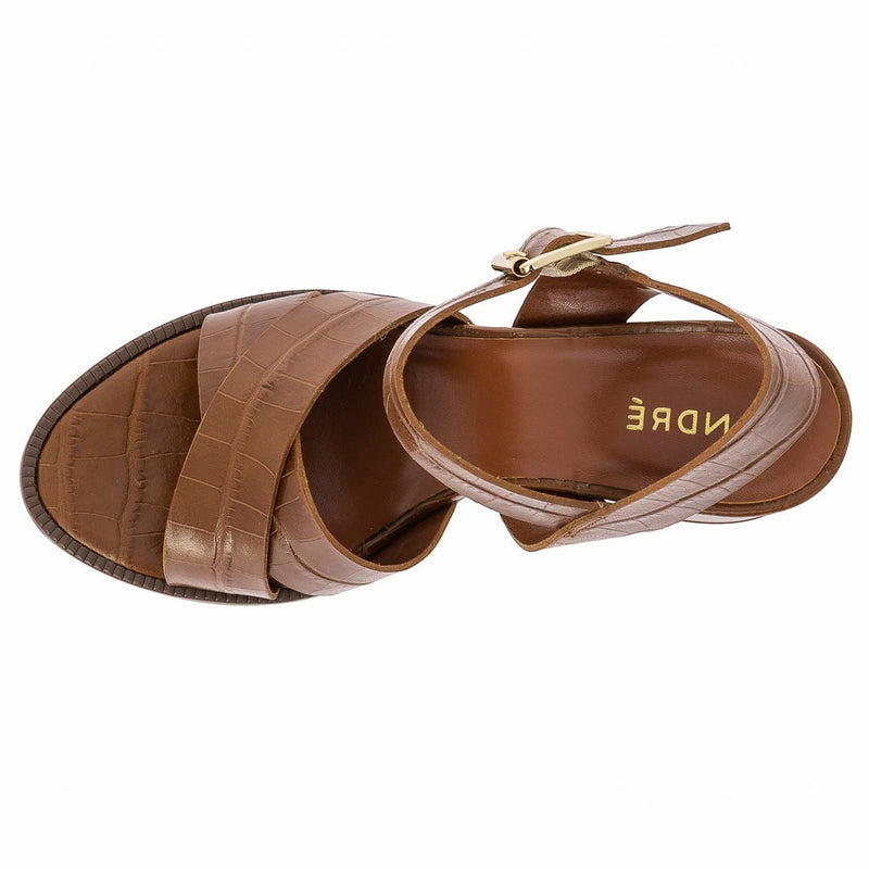 SANDALE VELOUTINE COGNAC - André