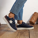 VIVIANE BLEU MARINE - BASKETS