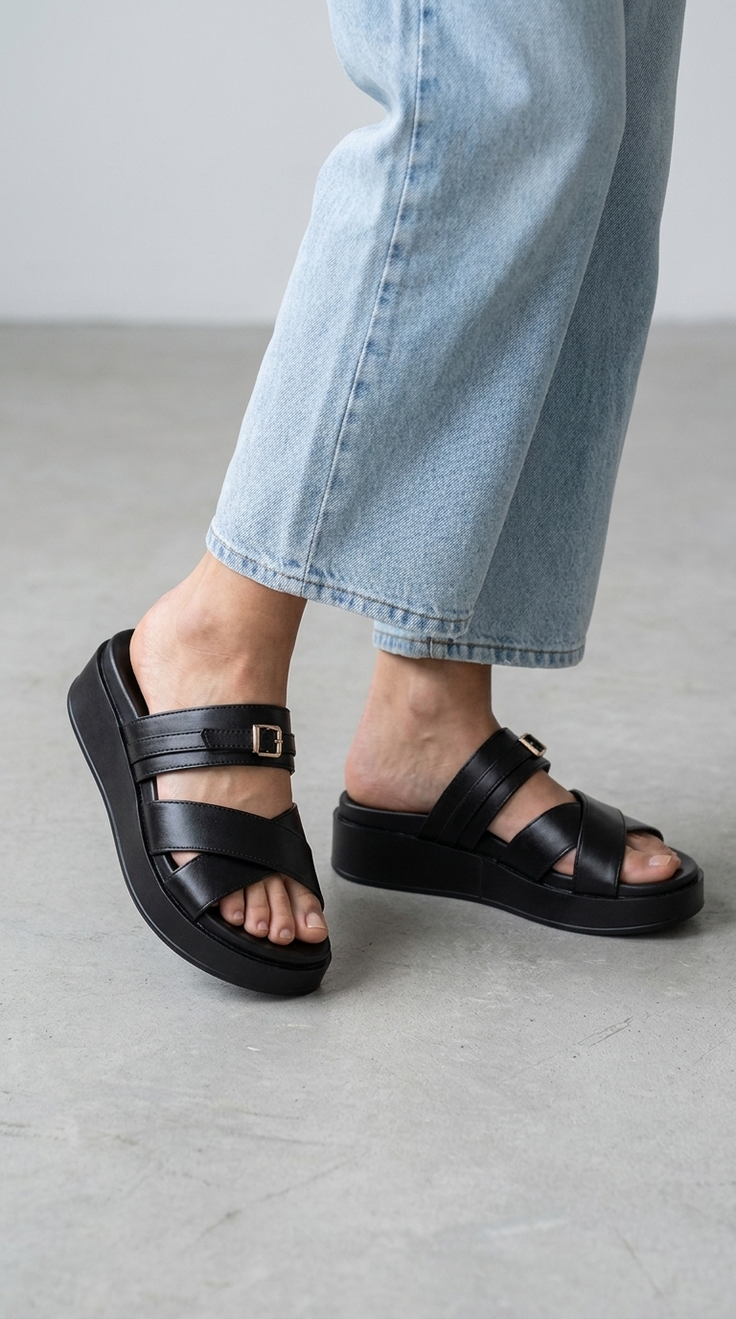 WALTRAUD noir mule portée - André