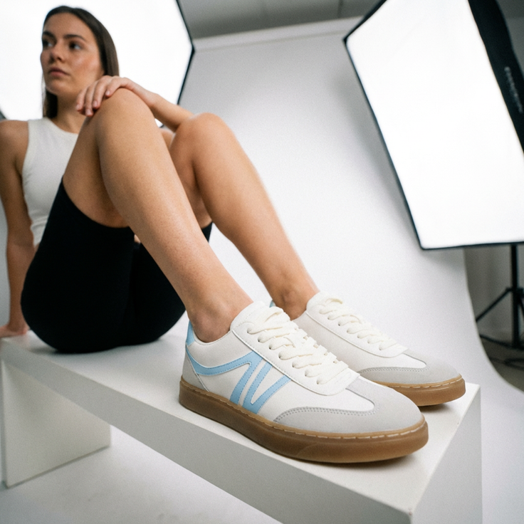 WENZA BLANC / BLEU - BASKETS