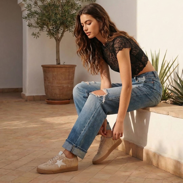 YOLEANE BEIGE - BASKETS